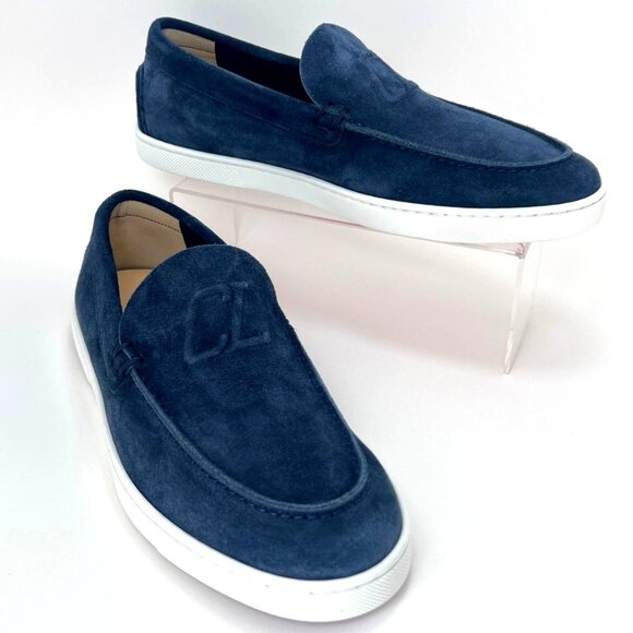 Christian Louboutin Other - Christian Louboutin Varsiboat Men Shoes Nubuck leather Marine Blue Size 44 US11